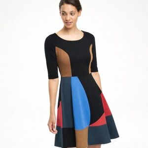 Boden Alice ponte color block dress Sz 10 L